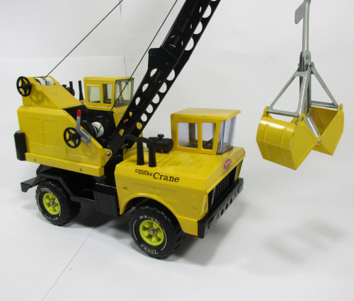 Mighty Tonka Crane 3940 Vintage 1970's Yellow Pressed Steel Construction Truck