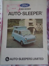 Ford Based Auto Sleeper Motorhome brochure 1978 UK market + price list
