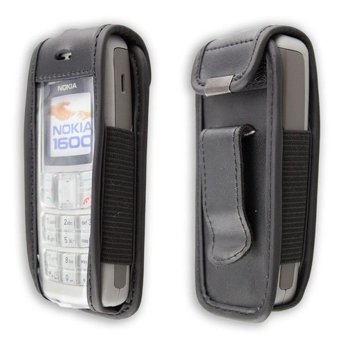 caseroxx Leather-Case with belt clip for Nokia 1600 in black made of genuine lea - 第 3/3 張圖片