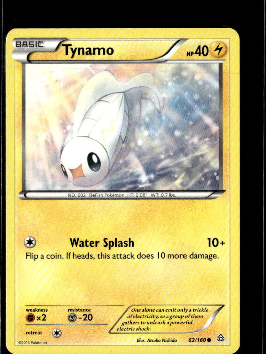 Pokemon Tynamo 62/160 Primal Clash Non Holo Common  2 Card Lot