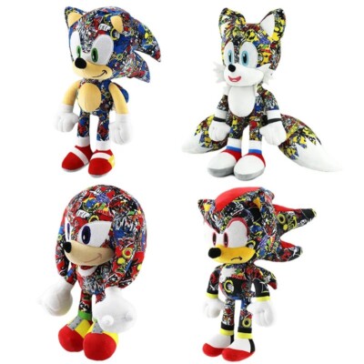 30CM High Quality Supersonic Plush Toy the Hedgehog  Knuckles Tails Cute Cartoon