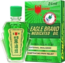 A DOZEN (12) EAGLE BRAND MEDICATED OIL 24ML (O.8 OZ)-Dau Xanh Con O Exp:12/2026