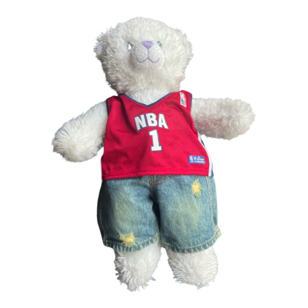 Build-A- Bear 2-Pc NBA Sports Shirt & Denim Shorts