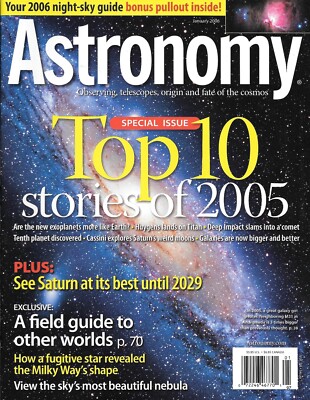 Astronomy Magazine Jan 2006 Top 10 2005 Saturn Other Worlds Milky Way Sky Space