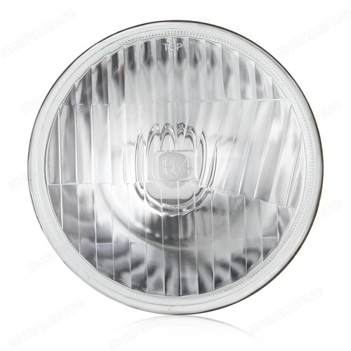 5.75" Round Glass Headlight Lamp Housing Hi/Low Beam Fit H4 LED HID Halogen Bulb - Picture 8 of 16