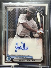 Janero Miller 2024 Bowman Draft #CPA-JM Chrome Prospect On-Card Autograph