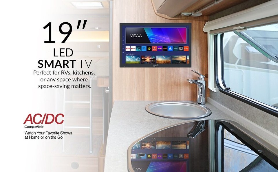 Supersonic 18.5 inch Smart AC/DC LED TV 1080p, WiFi, Built-in Speakers ...