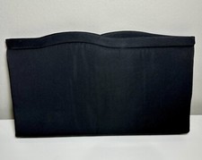 Vintage BOBBIE JEROME Black Fabric Clutch Purse 10 in x 5.5 in