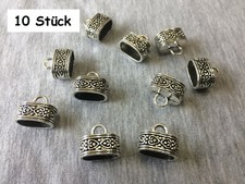 CHARIVARI Fassung für Anhänger Endstück Kette Endkappe Kette 10 Stück