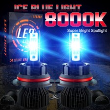 2x 9007 Blue Led Headlight Hilo Bulbs For Ford F-150 1992-2003 F-250 1992-1999