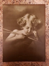 Antique Taber Prang Art Company Cupid Asleep (1895) Photograph Print 12x9 Inches