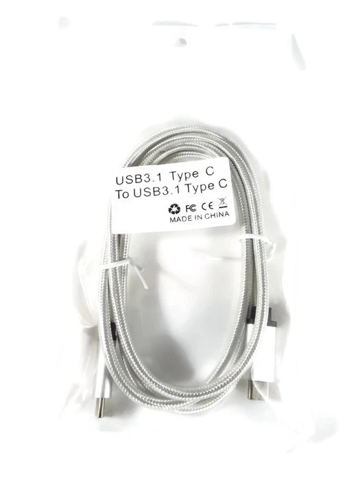 USB C to USB C Braided Silver Premium Charging and Data Cable USA SELLER - Image 2 of 4