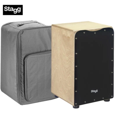 Stagg Standard Size Birch Cajon Black with Gig Bag CAJ-50M-BK - Image 1 of 3