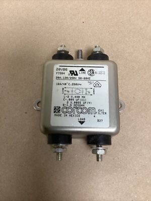 Corcom 20VB6 EMI Filter 20A 120/250V 50-60Hz #218PT66FML