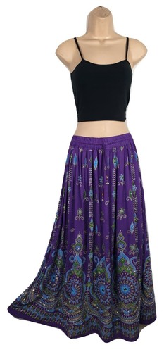 Sequin Party Skirt Summer Bohemian Maxi New Hippie Long 8 10 12 14 16 18 20 22 - Picture 39 of 85