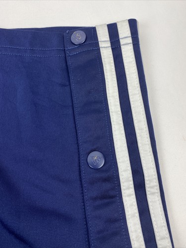 2 Rare Vintage Adidas Mens Break Away Pants Size L Side Snap Warm Up Track Blue - Picture 4 of 8