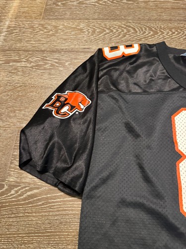VTG BC LIONS CFL CANADIAN FOOTBALL JERSEY DANNY BARRETT #8 Starter BLACK MED EXC - Picture 5 of 10