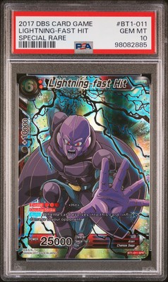 Dragon Ball Super BT1 Galactic Battle SPR Lightning Fast Hit Special Rare PSA 10