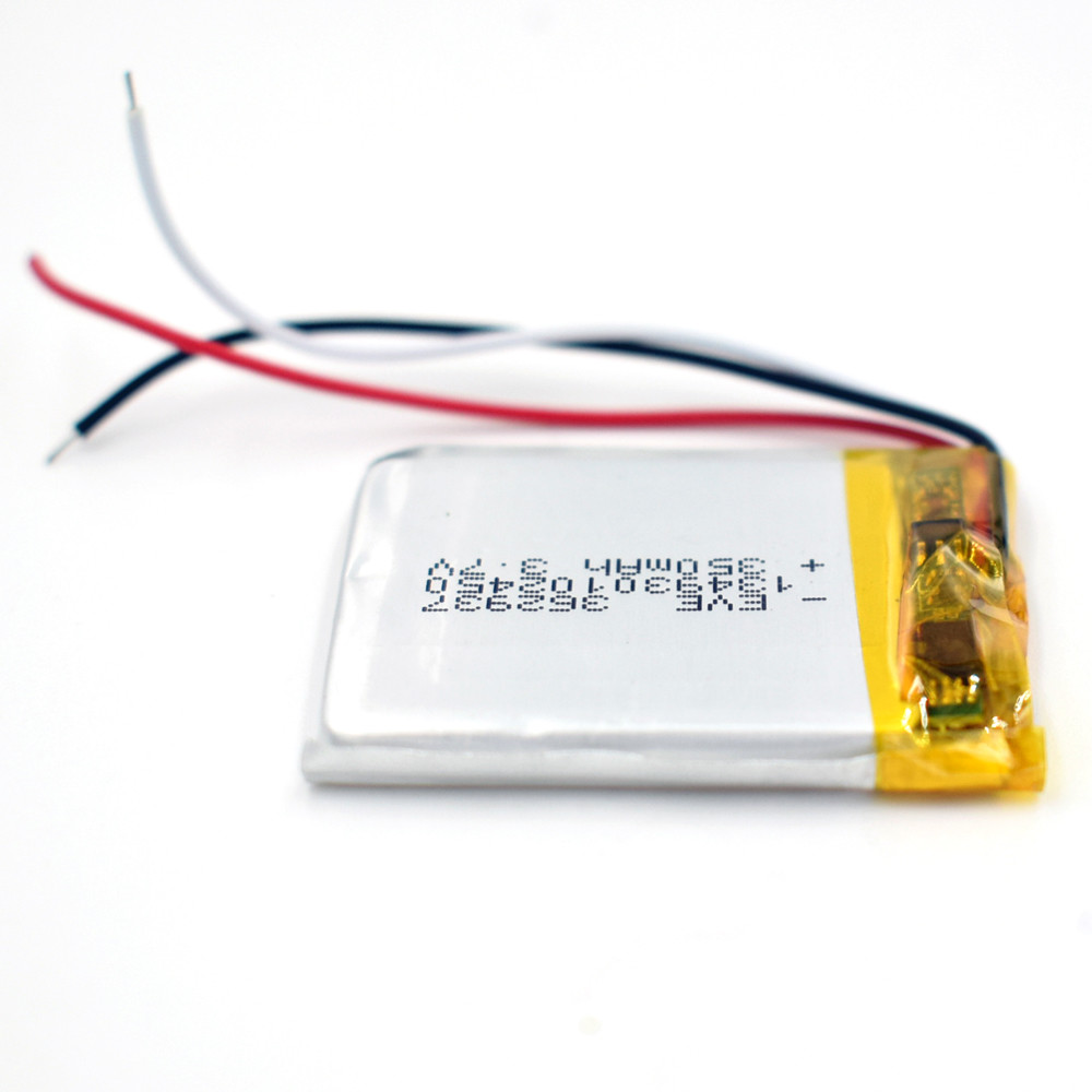 3.7V 350mAh Rechargeable Battery 362937 3wire Li-Polymer Li Po for GPS Recorder