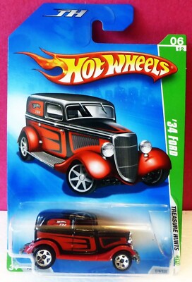 HOT WHEELS TREASURE HUNT  34 FORD DELIVERY 2008  MINTY CARD SHIPS IN PROTECTO