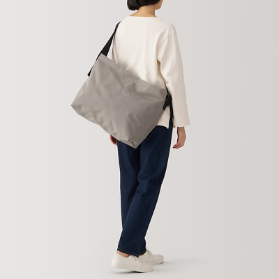 MUJI 23L Wide Belt Square Shoulder Bag Dark Beige FedEx for MUJI 23L Wide Belt Square Shoulder Bag Dark Beige FedEx for