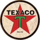 Tin Signs Texaco Round Circle Logo Reproduced From Authentic Vintage Advertising