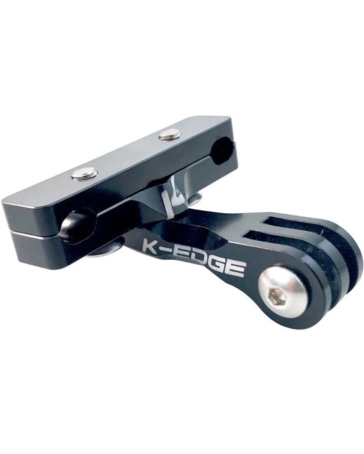 K-EDGE Go BIG Pro Saddle Rail Camera Mount for GoPro, Garmin, and Shimano, Black
