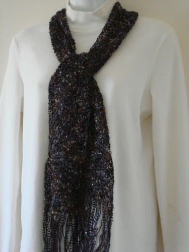 Hand Knit Scarf, Short Eyelash & thin yarn blend - Picture 6 of 25