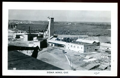 VAL D'OR Quebec 1940s Sigma Gold Mines. Real Photo Postcard by Bloom