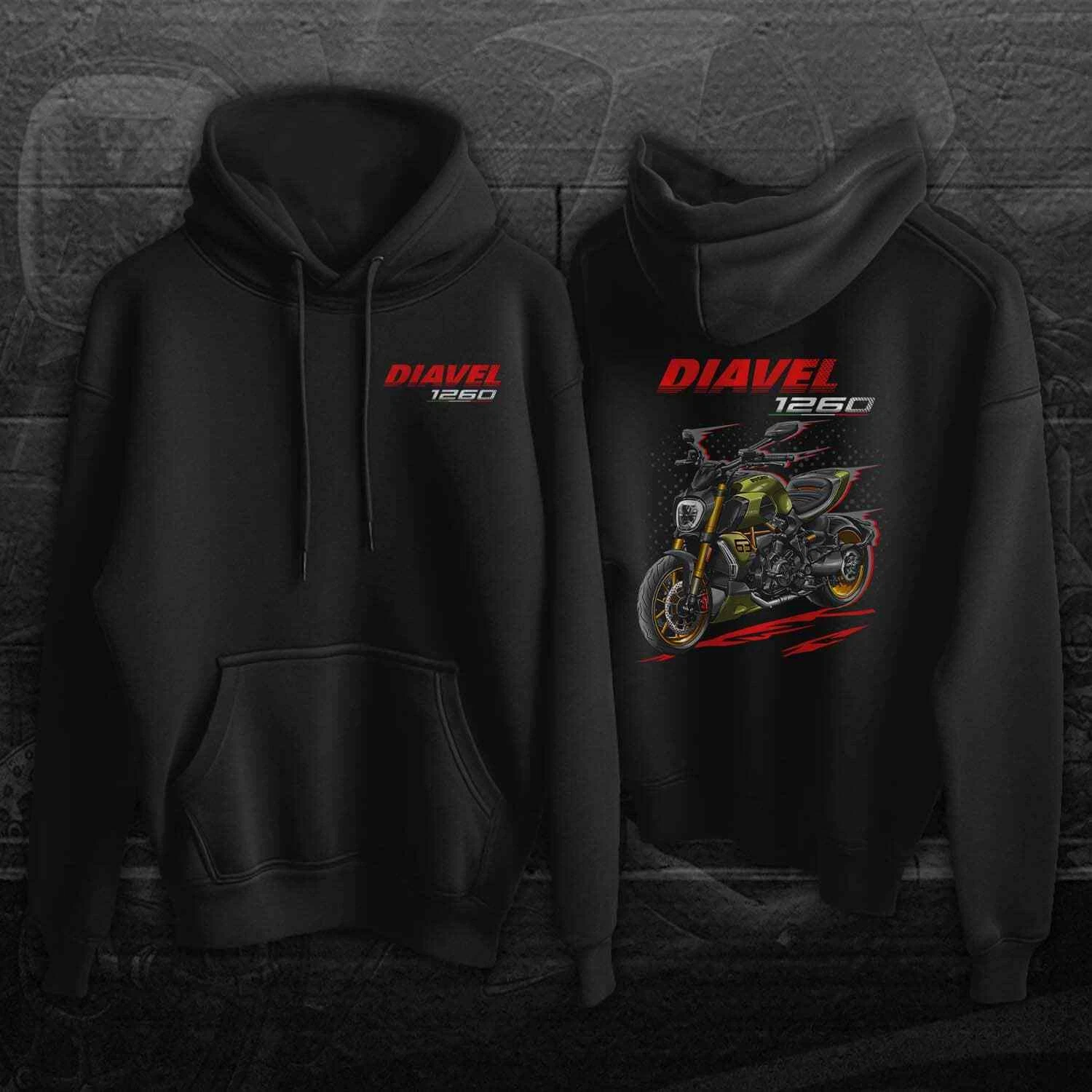 Ducati Diavel 1260 Motorcycle Hoodie - Sweatshirt for Bikers