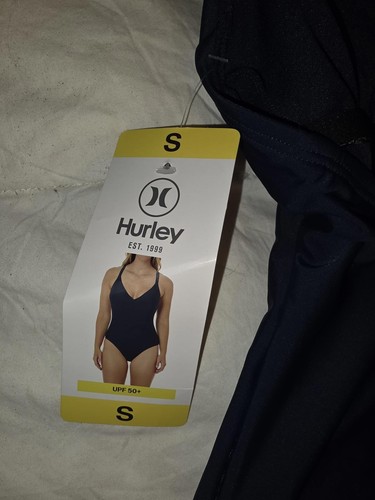 NWT Hurley Women's V-Neck One-Piece Swimsuit - Navy Blue - Size Small - Picture 5 of 5
