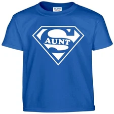 SUPER AUNT T Shirt Mothers Day Birthday Christmas Shower Gift Tee Shirt