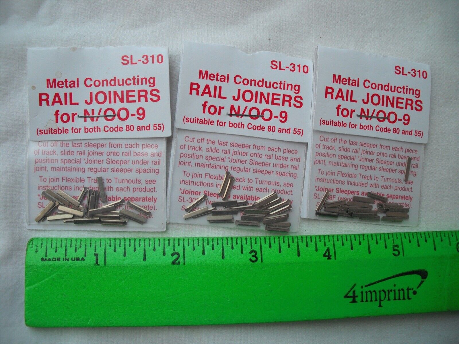 Lot of 3 Peco SL-310 Metal Conducting Rail Joiners for N/OO-9,Code 80 55,N Scale