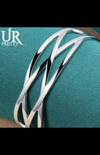 BRACCIALE 15 CM RIGIDO APERTO COLORE ARGENTO