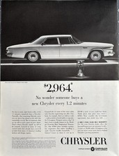 1963 Chrysler Original Vintage Advertisement Sedan Classic Car Print Ad