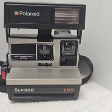 Polaroid Sun 600 LMS Instant Film Camera Tested Flash Works Excellent Condition