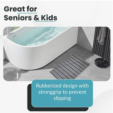 Foldable Stone Bath Mat Super Absorbent Diatomaceous Earth Mat Non-Slip Quick