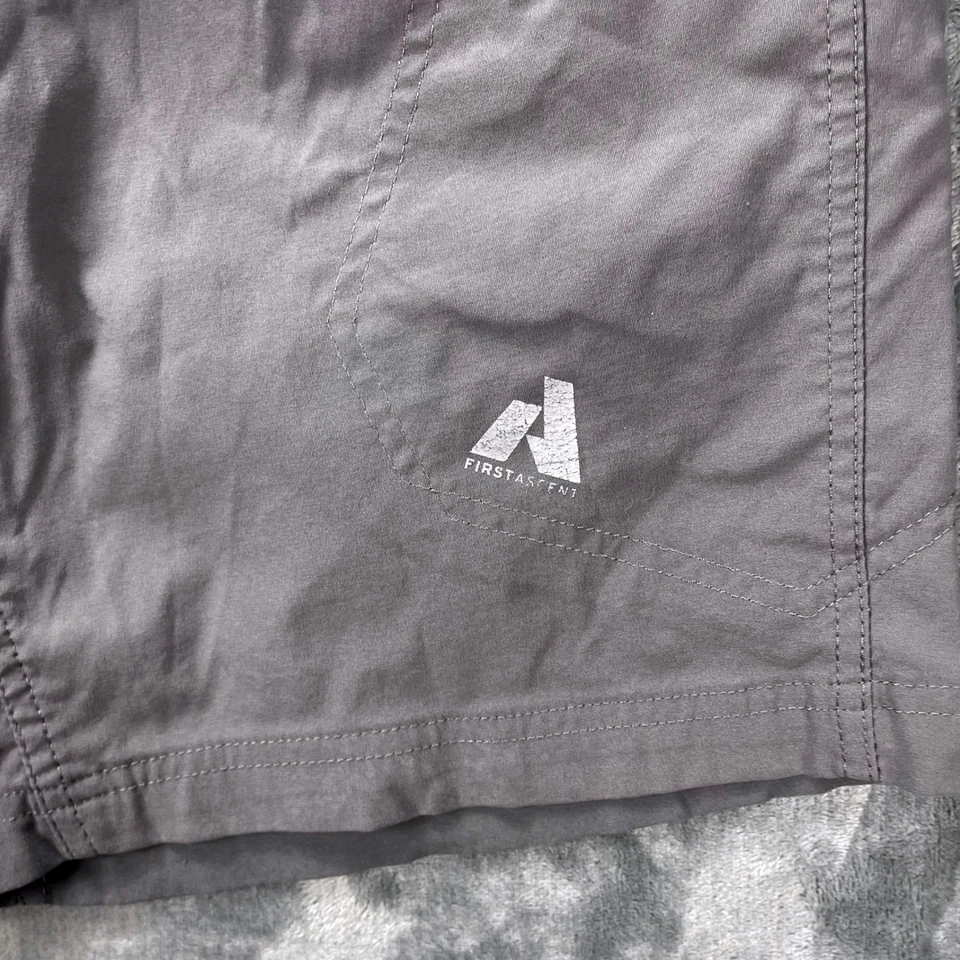 Shorts Eddie Bauer First Ascent Guide Pro masculino 34 cinza náilon elástico caminhada - Imagem 3 de 4