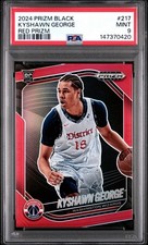 PSA 2024 Panini Prizm Black Red Prizm Holo #217 Kyshawn George RC /299 POP/1 🔥