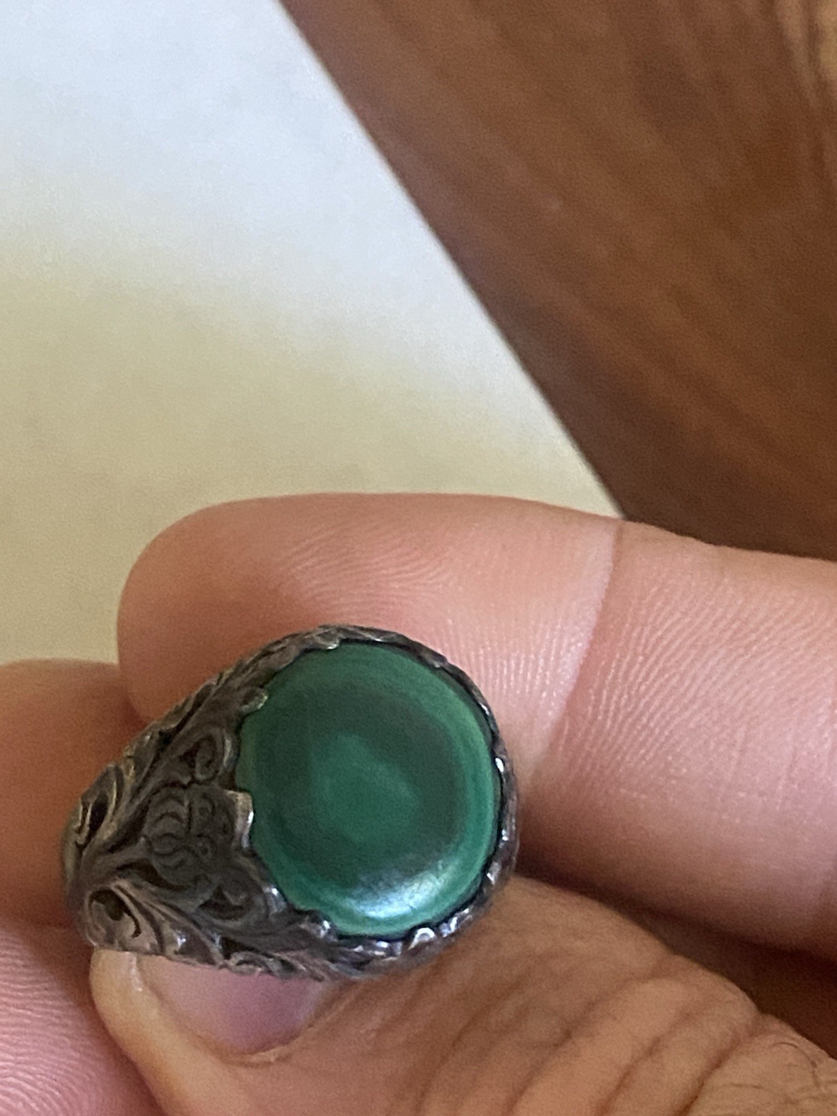 Solid 925 Sterling Silver Malachite Gemstone Woma… - image 12