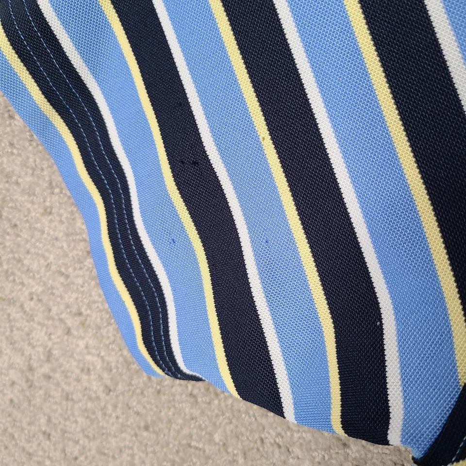 Camisa FootJoy FJ Para Hombres Grande Azul Rayas Calce Atlético Golf Polo Manga Corta Foto 3 de 4