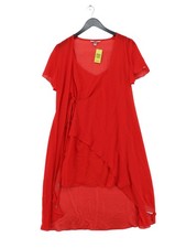 Tommy Jeans Wrap Midi Dress XS in Red