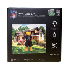 Logo Brands Officially Licensed Nfl 7ft. Led Inflatable Mascot Yard Decoration