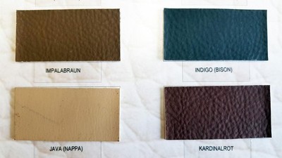Farbmuster für Mercedes schwarz-anthrazit (amaretta nappa semi-anilin)