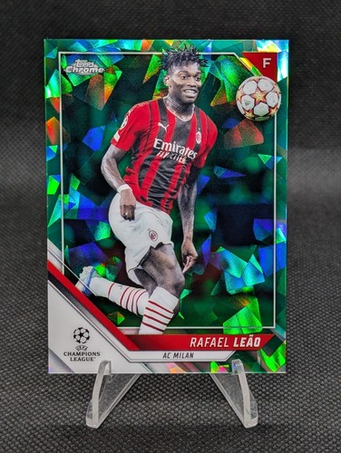 Rafael Leao [Yellow] #37 2021 Topps Chrome Sapphire UEFA Champions League card