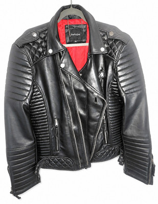 Herren Biker Motorrad Lederjacke mit Protektoren Gesteppt Steppjacke Retro Jacke