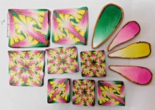 polymer clay cane, raw, square, Kato, Premo, slices & cane 1.3 ounces 58092