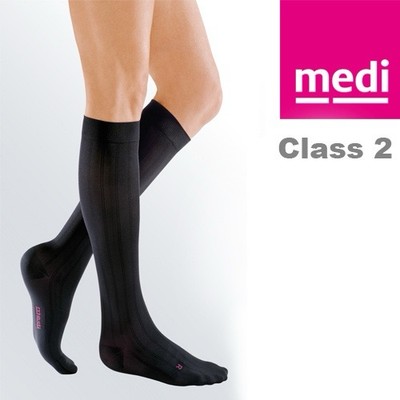 Mediven  - schwarze Knie Kompressionsstrümpfe geschlossene Zehe Größe 23-32 mmHg (Größe II)