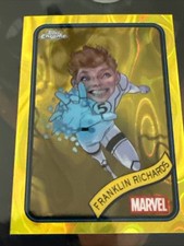 2025 Topps Chrome Marvel Franklin Richards Yellow Lava Refractor #56