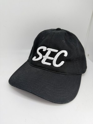 SEC Black Ball Cap Hat Adjustable